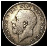 1918 Great Britain Silver 1/2 Crown KM 818.1