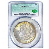 1885-O Morgan Silver Dollar CAC MS64