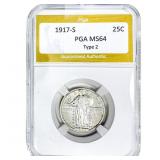 1917-S Standing Liberty Quarter PGA MS64 Type 2