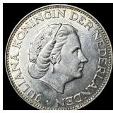 1962 Netherlands Silver 2 1/2 Gulden