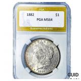 1882 Morgan Silver Dollar PGA MS64