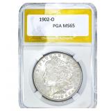 1902-O Morgan Silver Dollar PGA MS65
