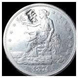1874-S Silver Trade Dollar HIGH GRADE  chopmark