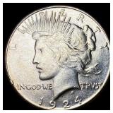 1924-S Silver Peace Dollar CLOSELY  UNCIRCULATED