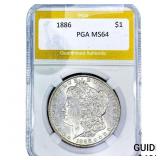 1886 Morgan Silver Dollar PGA MS64