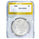 1886 Morgan Silver Dollar PGA MS64