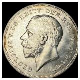 1935 Silver Crown Great Britain SUPERB GEM BU