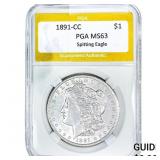 1891-CC Morgan Silver Dollar PGA MS63