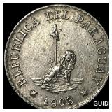 1903 Paraguay Copper Nickel 5 Centavos