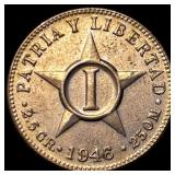 1946 Cuba Copper Nickel 1 Centavo