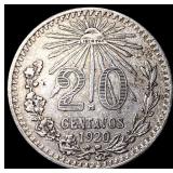 1920 Mexico Silver 20 Centavos