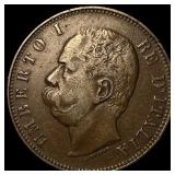 1893R Italy Copper 10 Centesimi