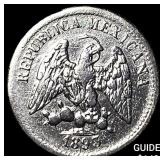 1893 Mexico Silver 5 Centavos