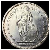 1967 Switzerland Silver 2 Francs