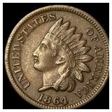 1864 Bronze Indian Head Cent CLOSELY UNCIRCULATED
