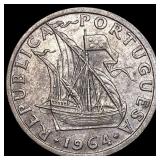 1964 Portugal Copper Nickel 2 1/2 Escudos