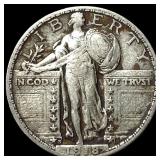 1918-S Silver Standing Liberty Quarter NEARLY  UN