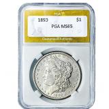 1890 Morgan Silver Dollar PGA MS65