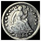 1854-O Silver Half Dime LIGHTLY CIRCULATED