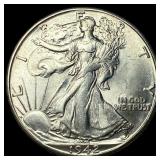1942-D Silver Half Dollar GEM BU
