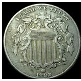 1882 Shield Nickel LIGHTLY CIRCULATED