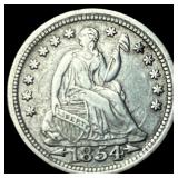 1854 Arrows Seated Liberty Half Dime CLOSELY UNCIR