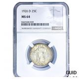 1926-D Standing Liberty Quarter NGC MS64