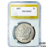 1897 Morgan Silver Dollar PGA MS63