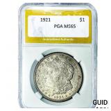 1921 Morgan Silver Dollar PGA MS65