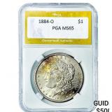 1884-O Morgan Silver Dollar PGA MS65