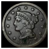 1847 Braided Hair Large Cent LIGHTLY CIRCULATED