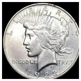 1922-D Silver Peace Dollar CHOICE AU