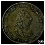 1799 Great Britain George III Bronze Farthing