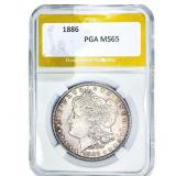 1886 Morgan Silver Dollar PGA MS65