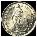 1964B Switzerland Silver Half Franc