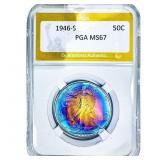 1946-S Walking Liberty Half Dollar PGA MS67