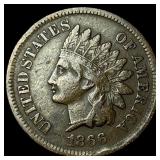 1866 Indian Head Cent NEARLY UNCIRCULATED