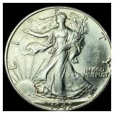 1942-D Silver Half Dollar Walking Liberty CHOICE B