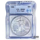 1999 Silver Eagle ICG MS69