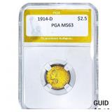 1914-D $2.50 Gold Quarter Eagle PGA MS63