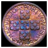 1953 Portugal Bronze 10 Centavod