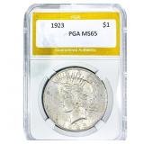 1923 Silver Peace Dollar PGA MS65
