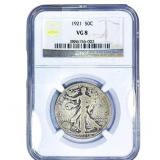 1921 Walking Liberty Half Dollar NGC VG8