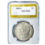 1883-S Morgan Silver Dollar PGA AU58