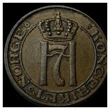 1932 Norway Bronze 1 Ore