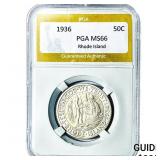 1936 Rhode Island Half Dollar PGA MS66