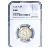 1926-D Standing Liberty Quarter NGC MS64