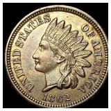 1862 Indian Head Cent CHOICE AU