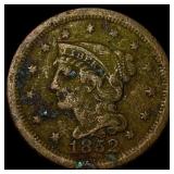 1852 Braided Hair Large Cent LIGHTLY  CIRCULATED