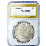 1900-O Morgan Silver Dollar PGA MS64